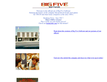 Tablet Screenshot of bigfivesoftware.com